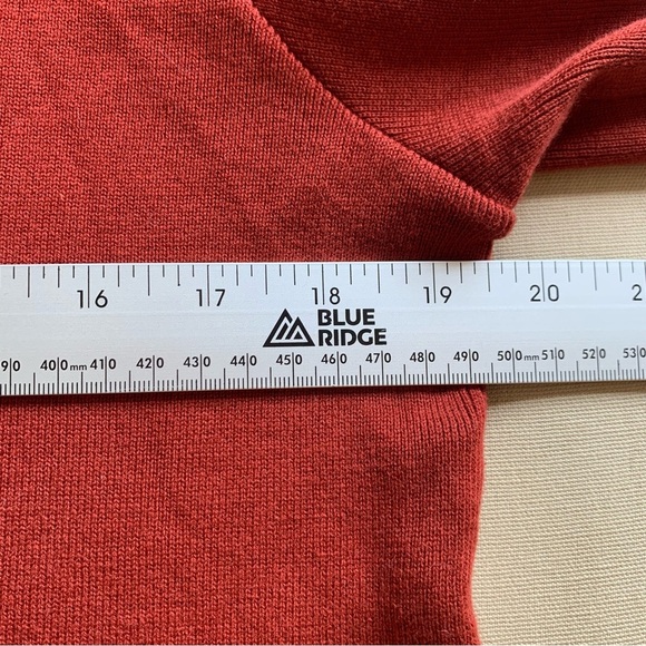 Peruvian Connection Turtleneck Shirt Womens L Rust Burnt Orange Pima Cotton Peru - Picture 8 of 12